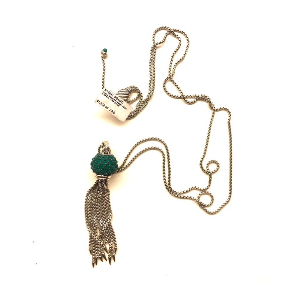 David Yurman Jewelry - David Yurman green onyx tassel necklace